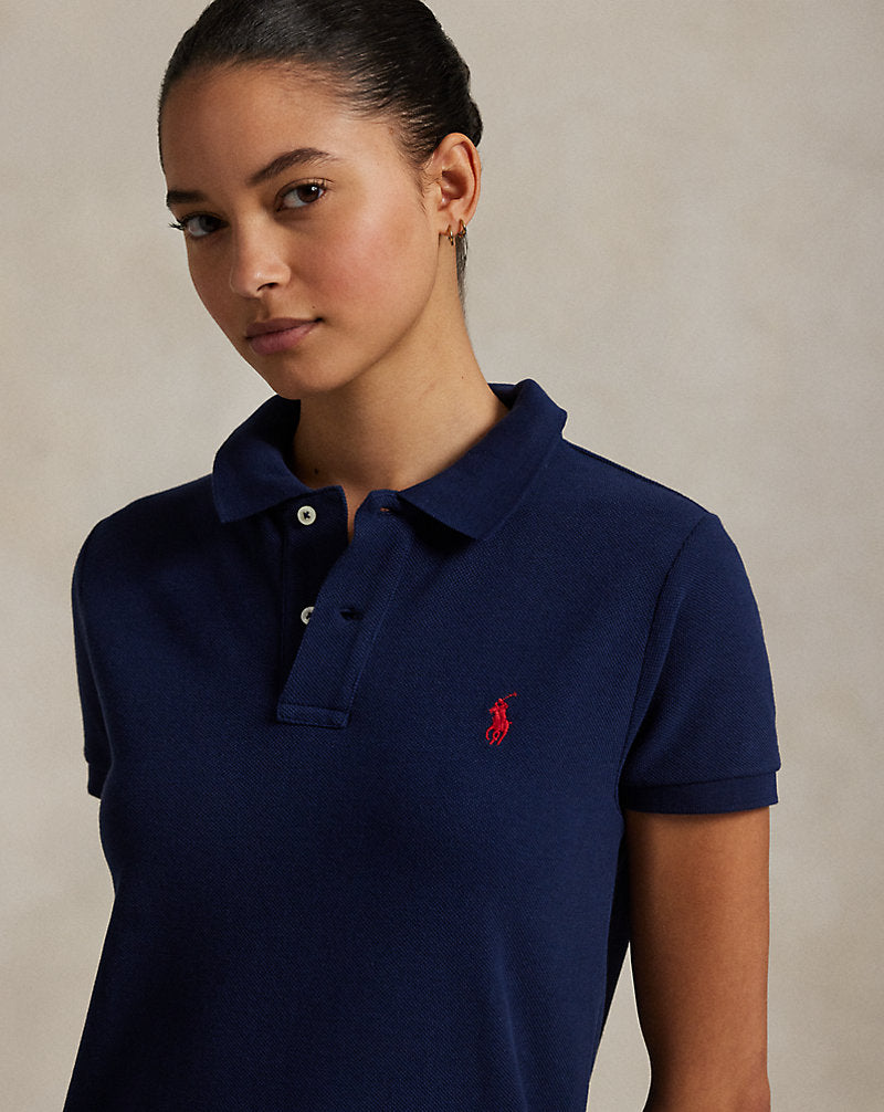 Cotton Mesh Polo Dress Newport Navy