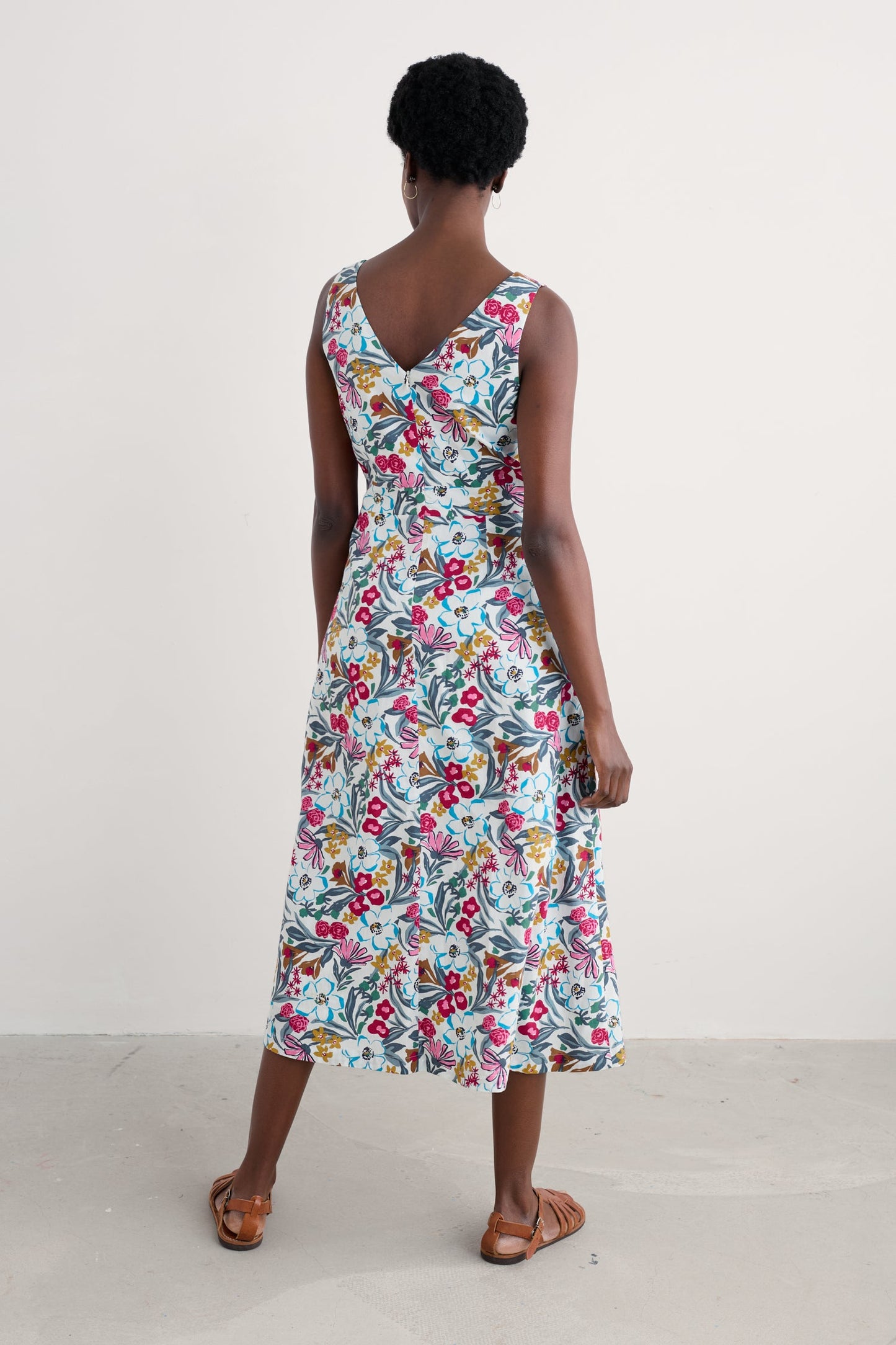 Sky Beyond Sleeveless V-Neck Dress
