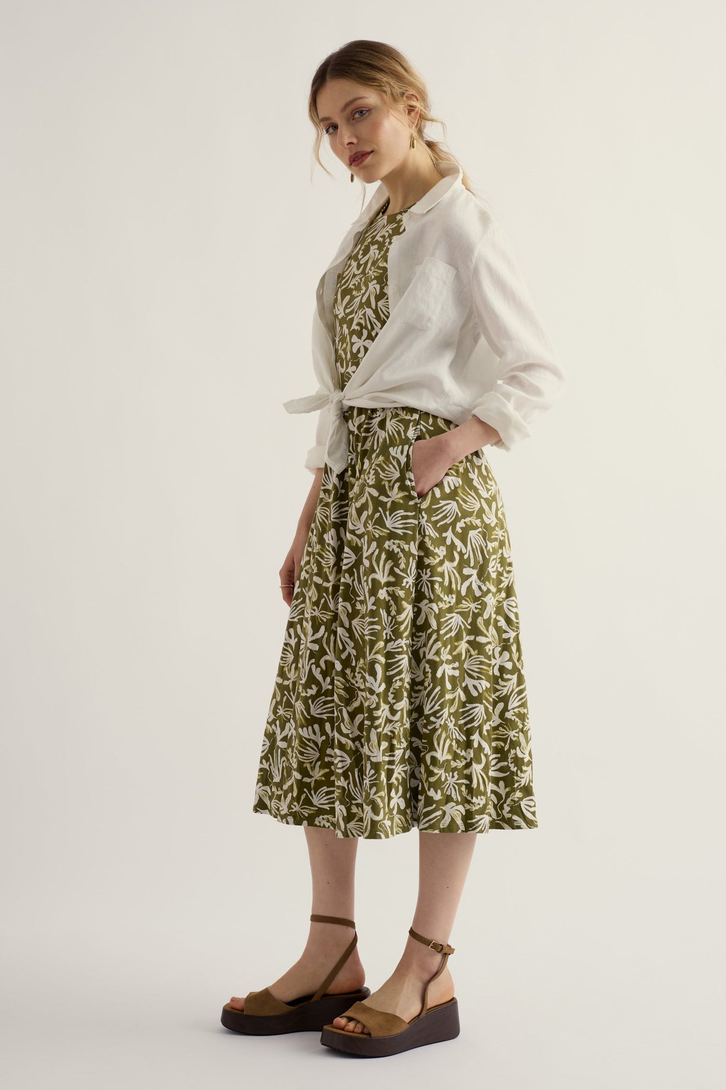Porthmeor Wave Dress in GOTS-Certified Organic Cotton Jersey