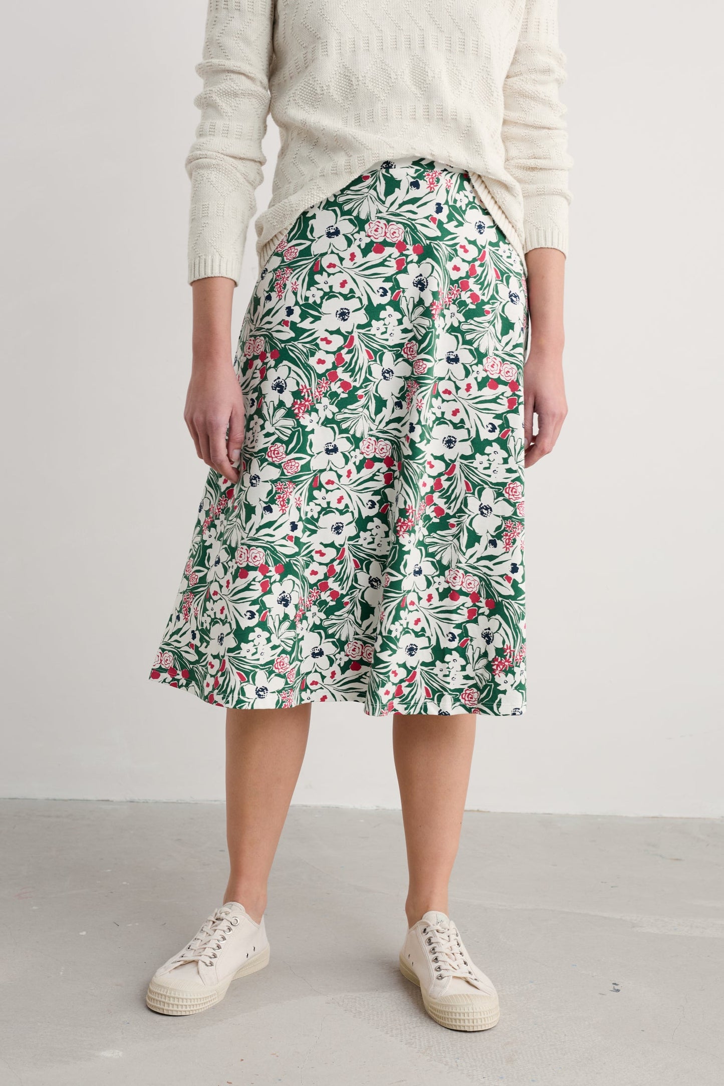 Rose A-Line Calf Length Skirt