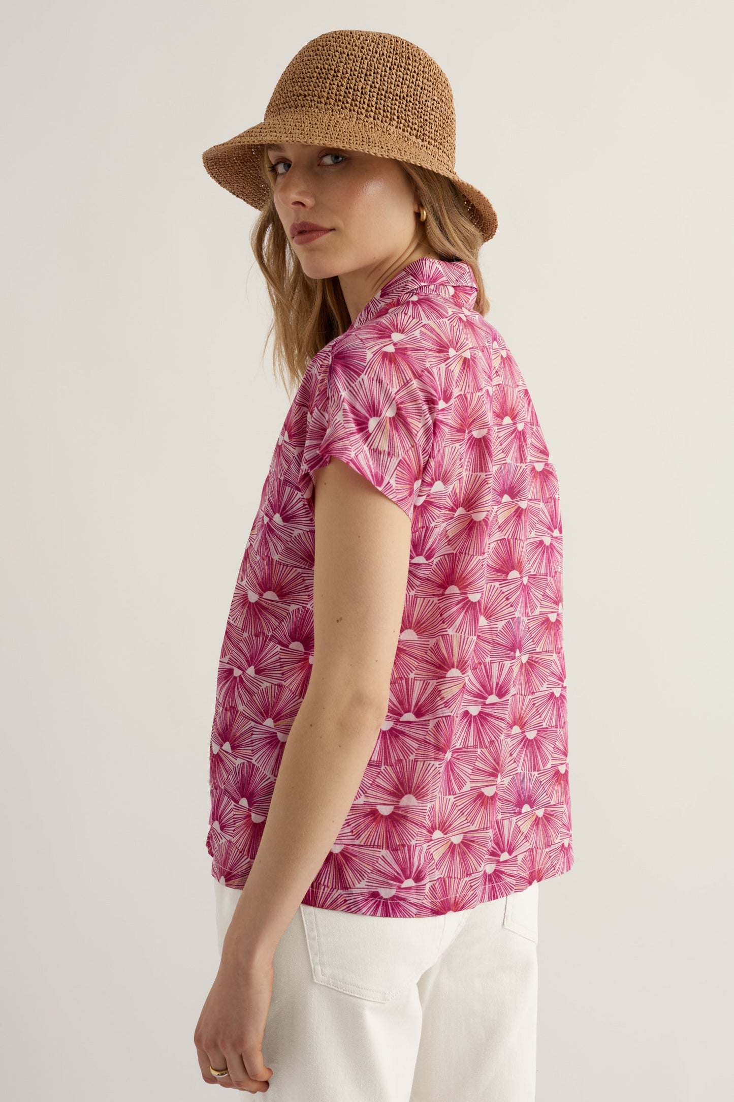 Deep Lane Short Sleeve Shirt in GOTS-Certified Organic Cotton