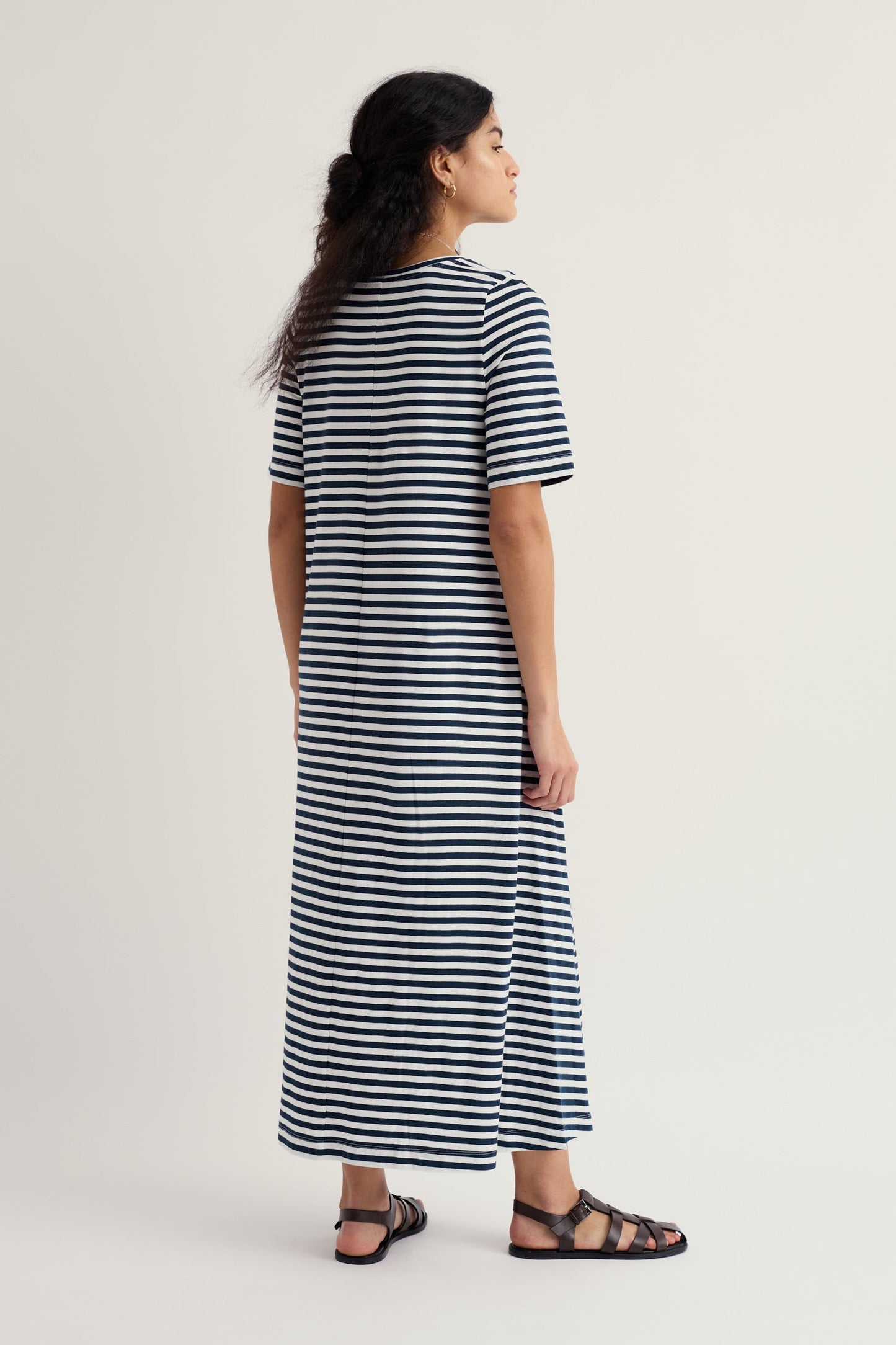 Ivey Yarn-Dyed GOTS Organic Cotton T-Shirt Dress