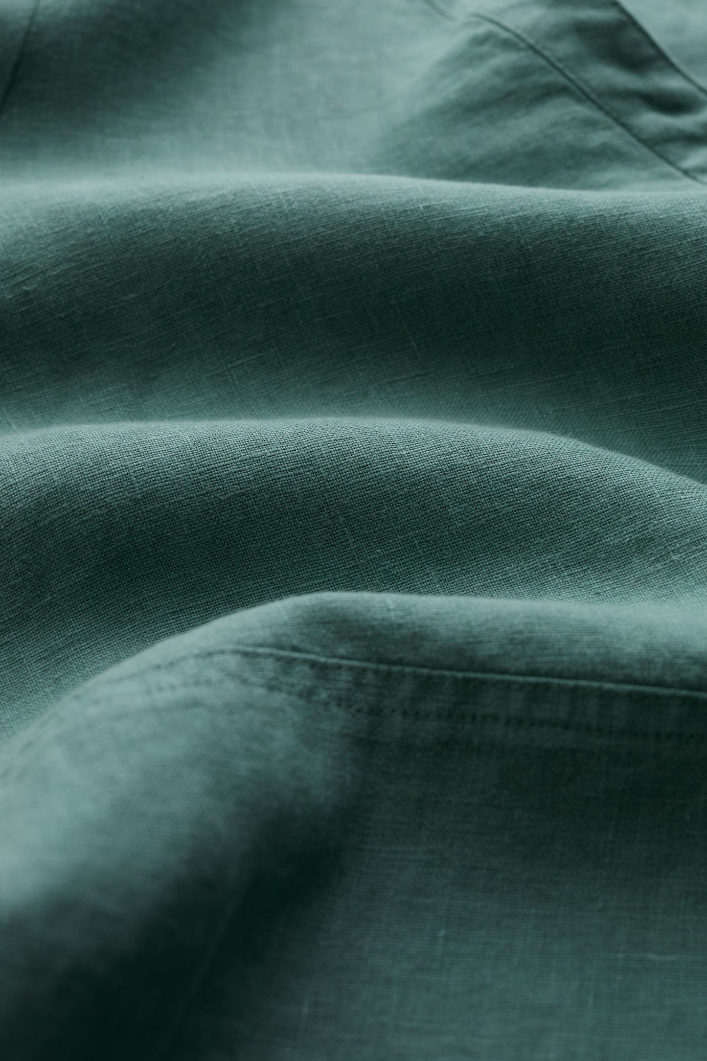 Dew Drop V-Neck Linen Shift Dress