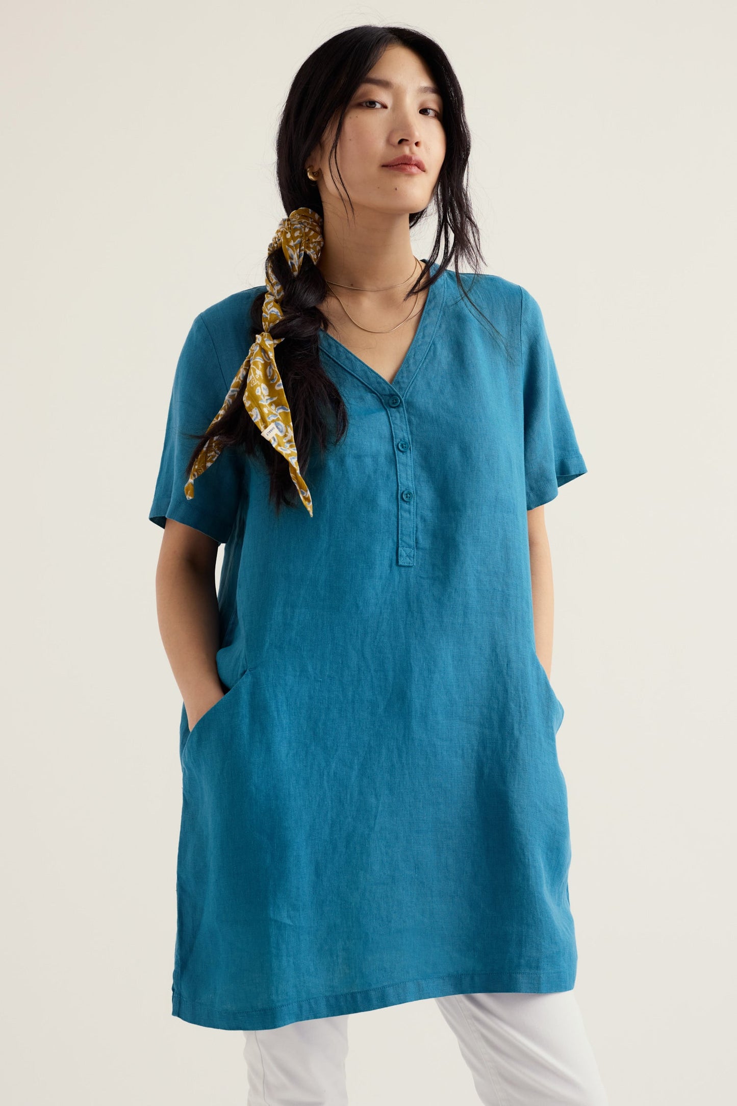 Kestle Mill Short Sleeve Linen Tunic