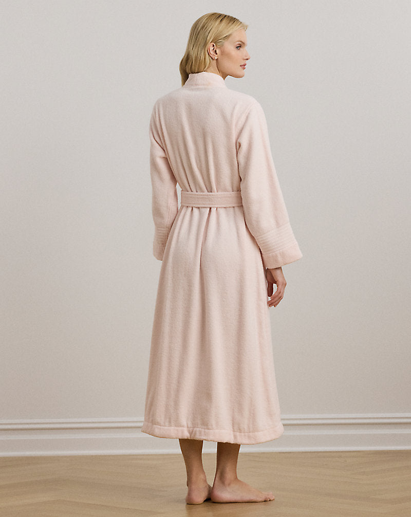 Custom Cotton Terry Cloth Robe Pink