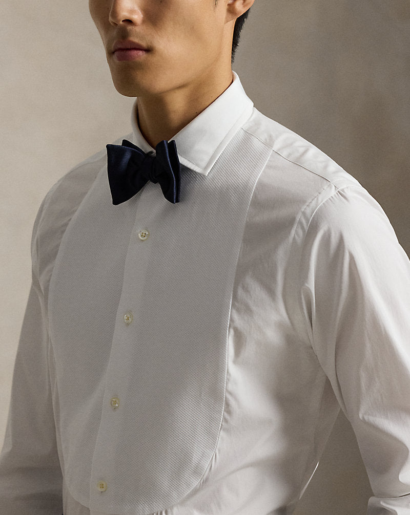 Custom Fit French Cuff Tuxedo Shirt White